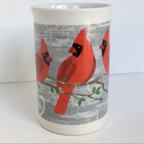Red Cardinal mug Royal Norfolk coffee tea cup ceramic birds white red EUC - Picture 2 of 11
